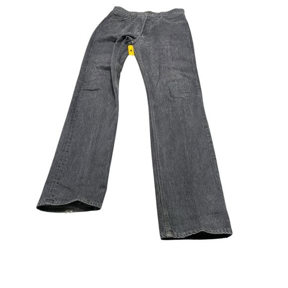 Vintage 90s LEVIS 501 Button-Fly Jeans - Black / Gray Perfect Fade USA - 32X36 - Picture 6 of 8